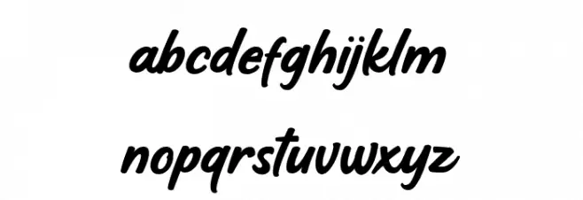 Hoffers Script DEMO Regular フォント 小文字