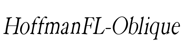 HoffmanFL-Oblique Font