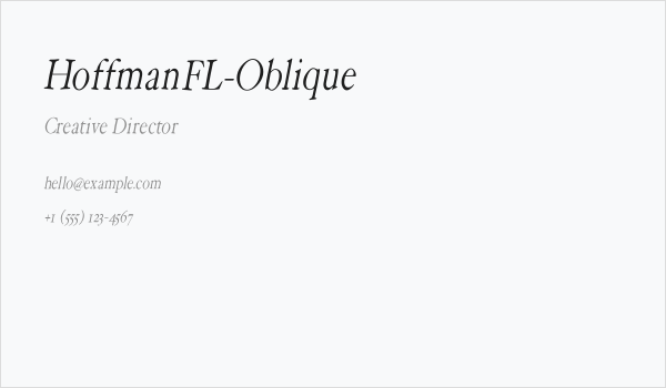HoffmanFL-Oblique Business Card