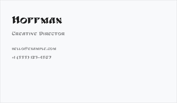 Hoffman Business Card