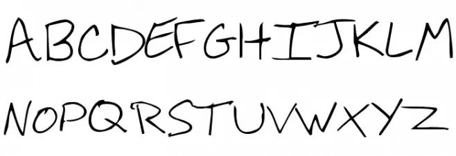 Hoffmanhand Шрифта ВЕРХНИЙ