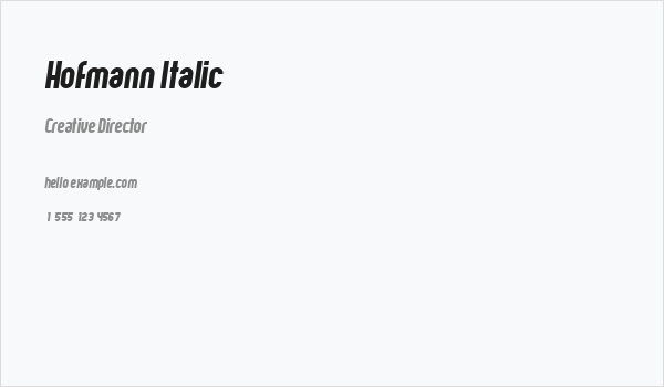 Hofmann Italic Business Card