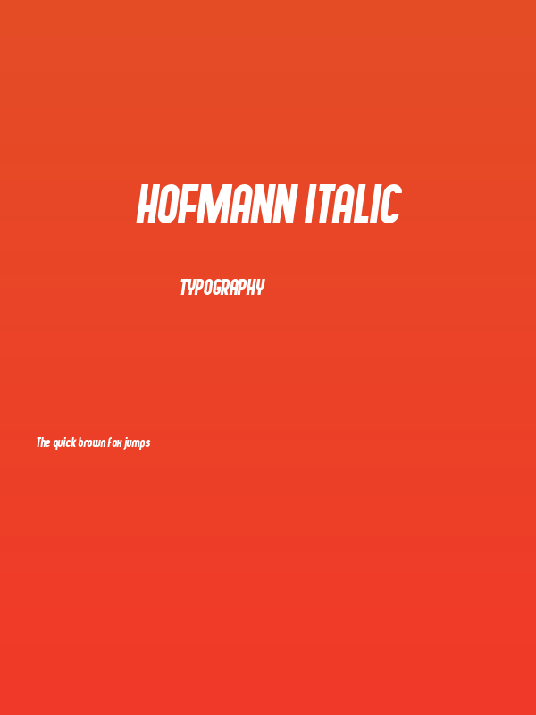 Hofmann Italic Poster