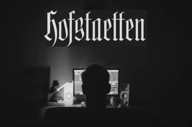 Hofstaetten Font examples