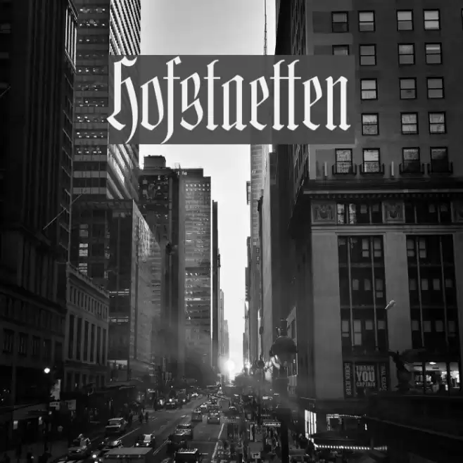 Hofstaetten Font examples