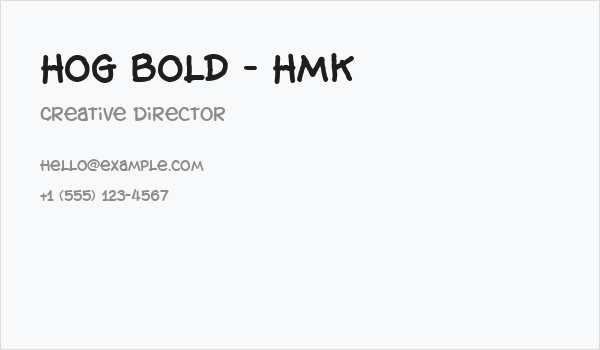 Hog Bold - HMK Business Card