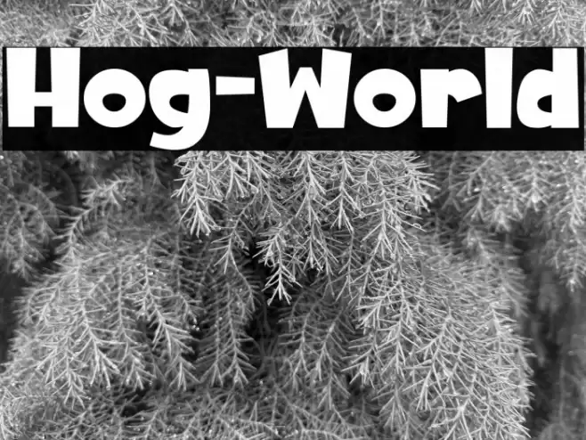 Hog-World Font examples