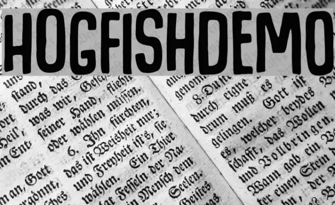 HogfishDEMO Font examples