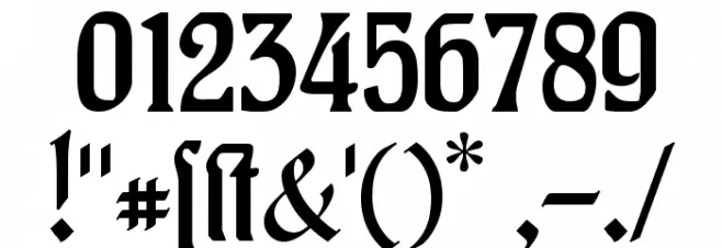 Hohenzollern Font OTHER CHARS