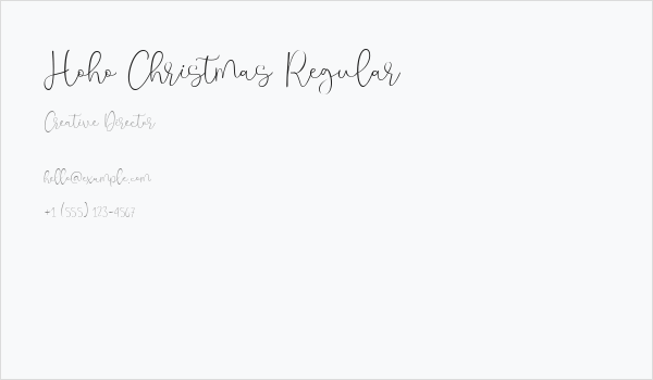 Hoho Christmas Regular Business Card