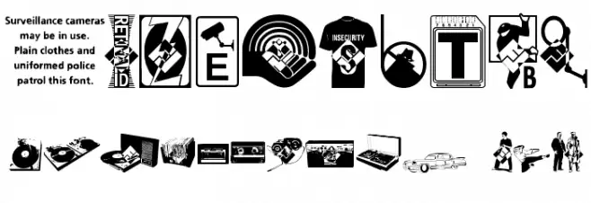 Hoironedymious Bloschindian フォント その他の文字