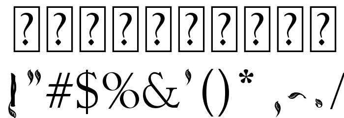 Hojas de plata Font OTHER CHARS