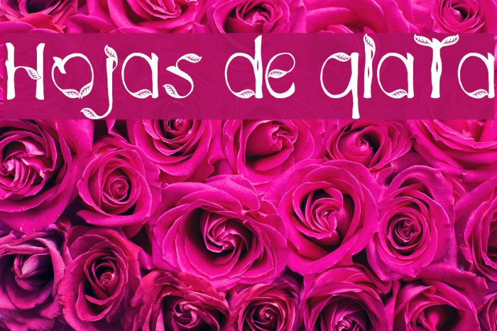 Hojas de plata Font examples