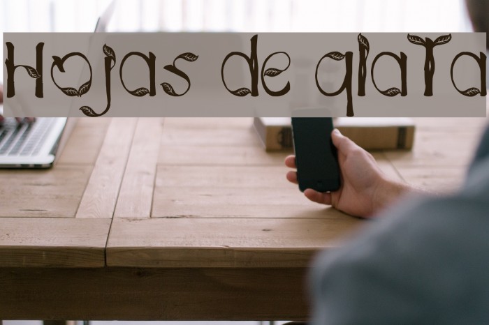 Hojas de plata Font examples