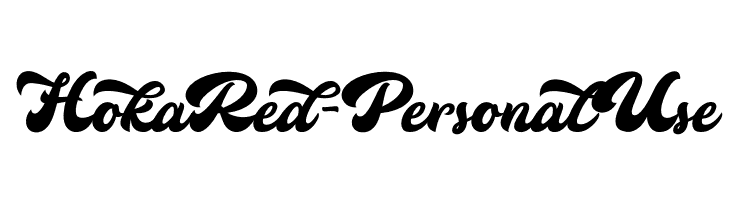 HokaRed-PersonalUse  Frei Schriftart Herunterladen