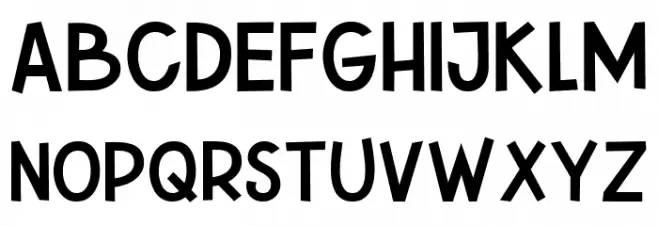 Hokaplay Font UPPERCASE