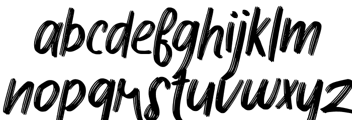 Hokese FREE Font LOWERCASE