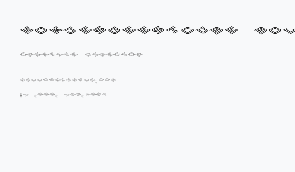 Hokjesgeestcube Bold Italic Business Card