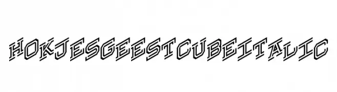 Hokjesgeestcube Italic  Descarca Fonturi Gratis