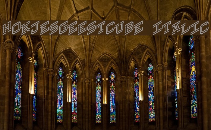 Hokjesgeestcube Italic Example 2