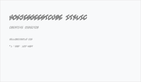 Hokjesgeestcube Italic Business Card