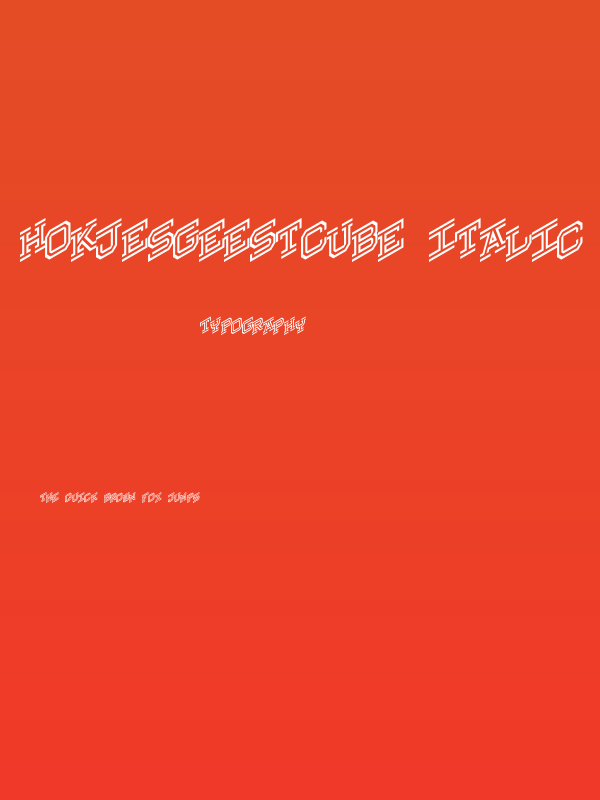 Hokjesgeestcube Italic Poster