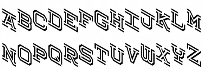 Hokjesgeestcube Schriftart Groß
