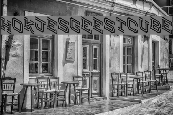 Hokjesgeestcube Font examples