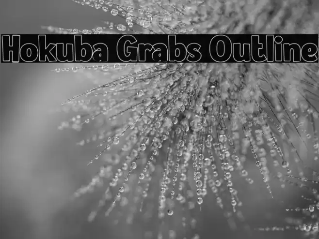 Hokuba Grabs Outline Font examples