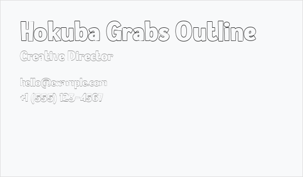 Hokuba Grabs Outline Business Card