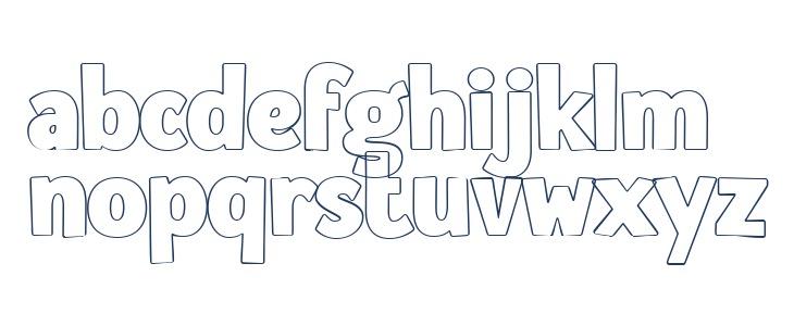 Hokuba Grabs Outline Lowercase