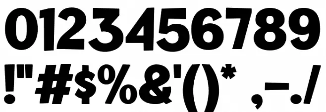 Hokuba Grabs Regular Font OTHER CHARS