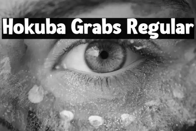 Hokuba Grabs Regular Font examples