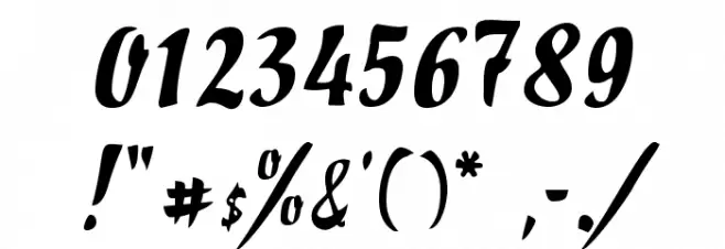 Hokusai Font OTHER CHARS