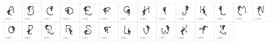 HolLeigh Caps Character Map