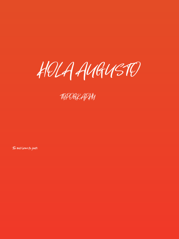 Hola Augusto Poster