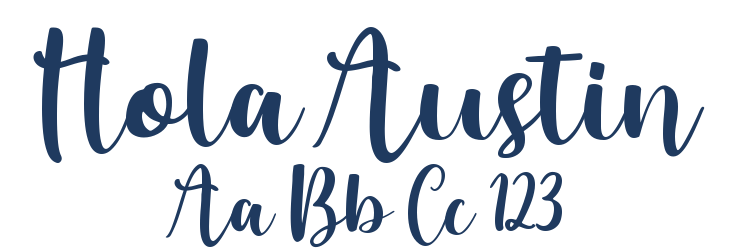 Hola Austin Font Preview