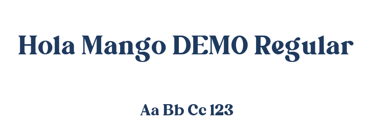 Hola Mango DEMO Regular Font Preview