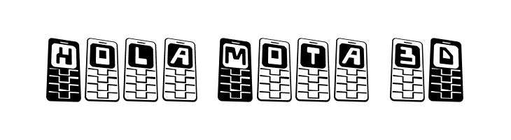 Hola Mota 3D  font caratteri gratis