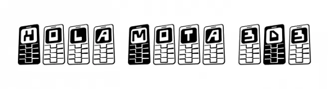 Hola Mota 3D3  フリーフォントのダウンロード
