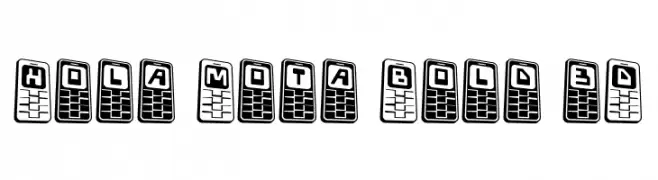 Hola Mota Bold 3D  baixar fontes gratis