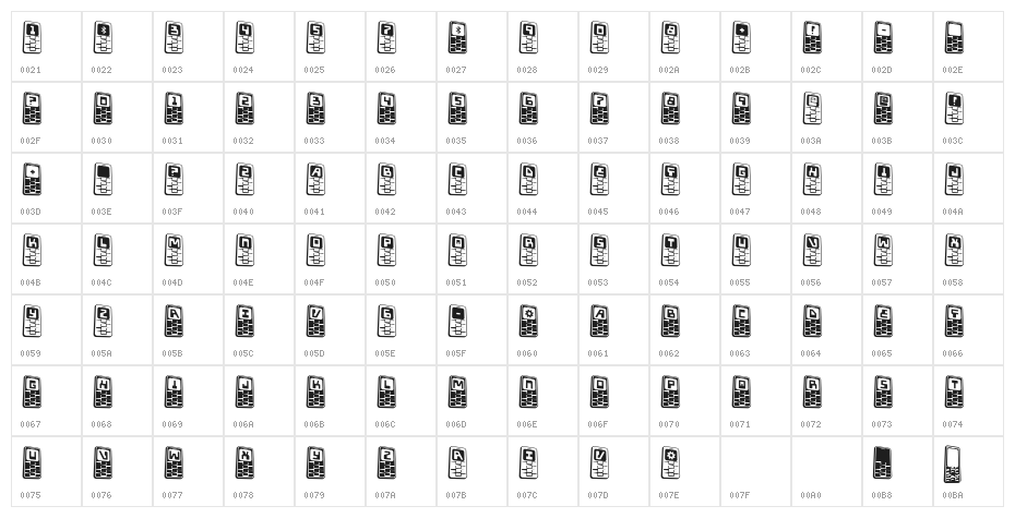 Hola Mota Bold 3D Character Map