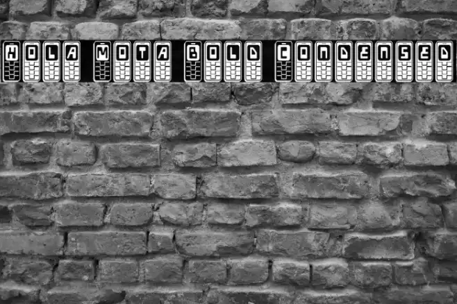 Hola Mota Bold Condensed Шрифта examples