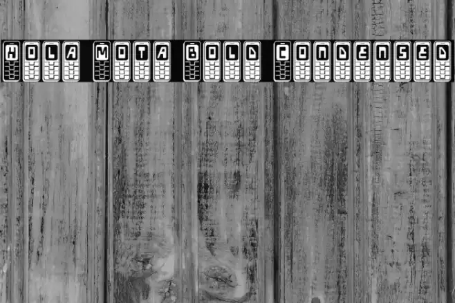 Hola Mota Bold Condensed Шрифта examples