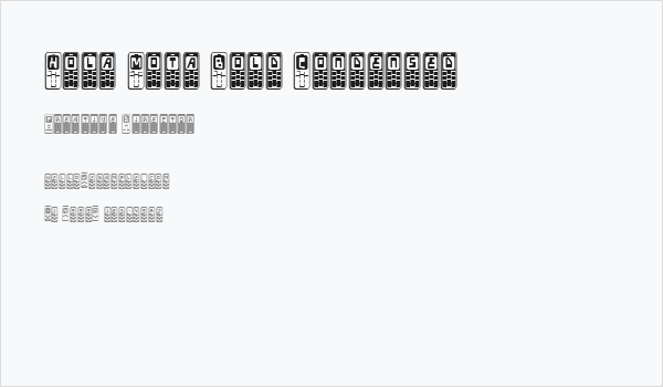 Hola Mota Bold Condensed Business Card