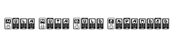 Hola Mota Bold Expanded  font caratteri gratis