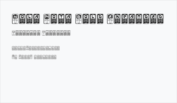 Hola Mota Bold Expanded Business Card