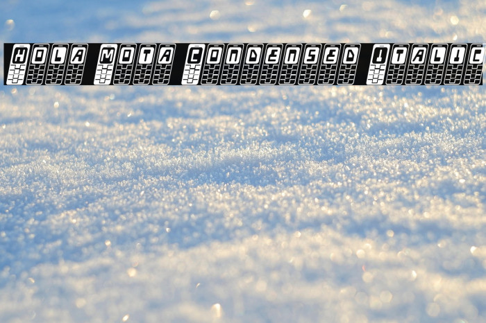 Hola Mota Condensed Italic Example 2