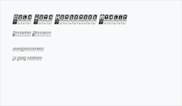 Hola Mota Condensed Italic Business Card