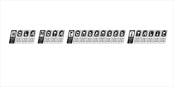 Hola Mota Condensed Italic Logo